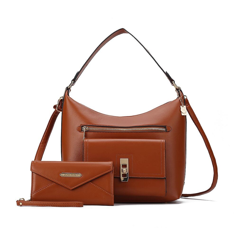 MKF Collection Clara Сумка-хобо из веганской кожи и кошелек на руку от Mia K, цвет Cognac
MKF Collection Clara Сумка-хобо из веганской кожи и кошелек на руку от Mia K, цвет Cognac