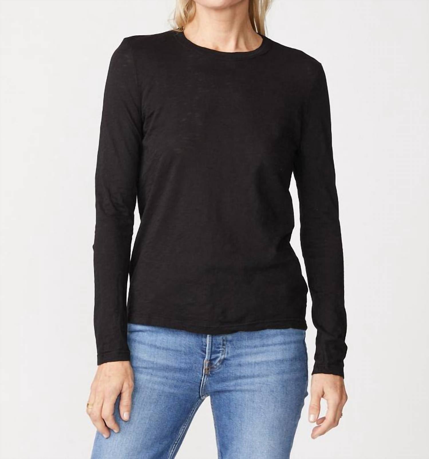 Stateside Футболка с длинными рукавами из ткани Slub Jersey цвета "супима" черного цвета
Stateside Футболка с длинными рукавами из ткани Slub Jersey цвета "супима" черного цвета