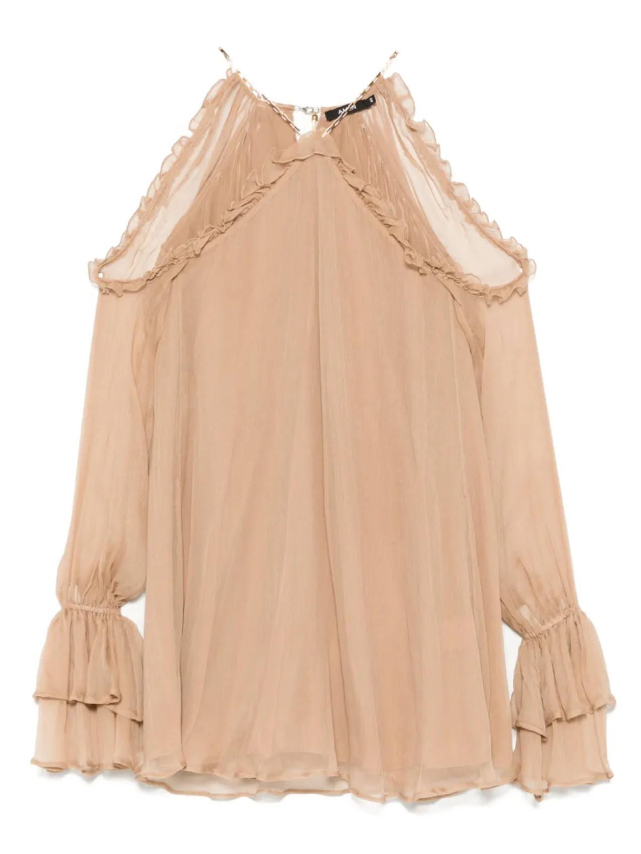 Шелковое платье мини Amen, коричневый
Шелковое платье мини Amen, коричневый