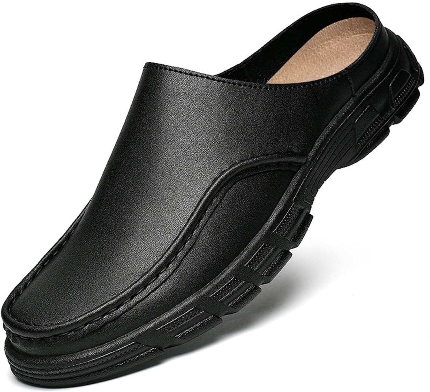 Мужские кожаные мюли FERRAOGAN с закрытым носком и толстой подошвой, противоскользящие, удобные, повседневные тапочки на молнии, черный
Мужские кожаные мюли FERRAOGAN с закрытым носком и толстой подошвой, противоскользящие, удобные, повседневные тапочки на молнии, черный