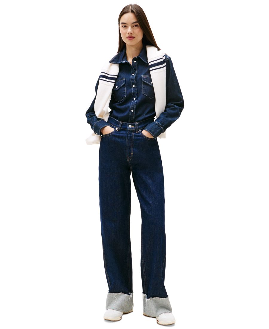 Женские джинсы Claire с высокой посадкой, манжетами и широкими штанинами Tommy Jeans, Denim Dark
Женские джинсы Claire с высокой посадкой, манжетами и широкими штанинами Tommy Jeans, Denim Dark