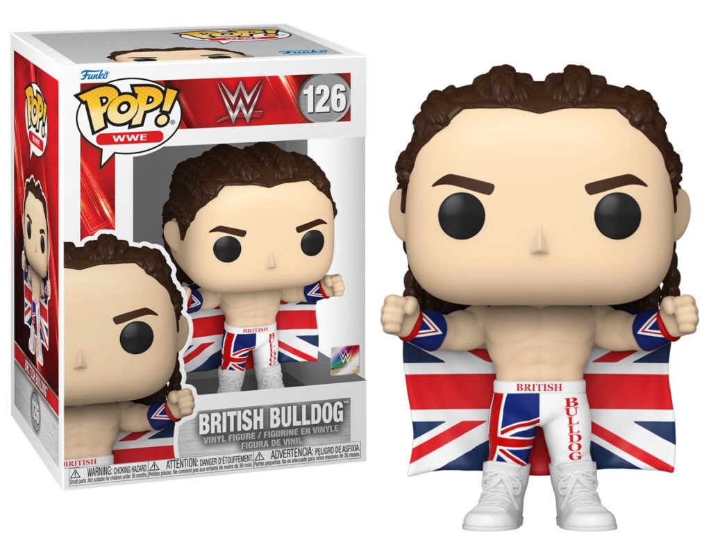 Funko POP! WWE, коллекционная фигурка, Британский бульдог, 126 лет.
Funko POP! WWE, коллекционная фигурка, Британский бульдог, 126 лет.