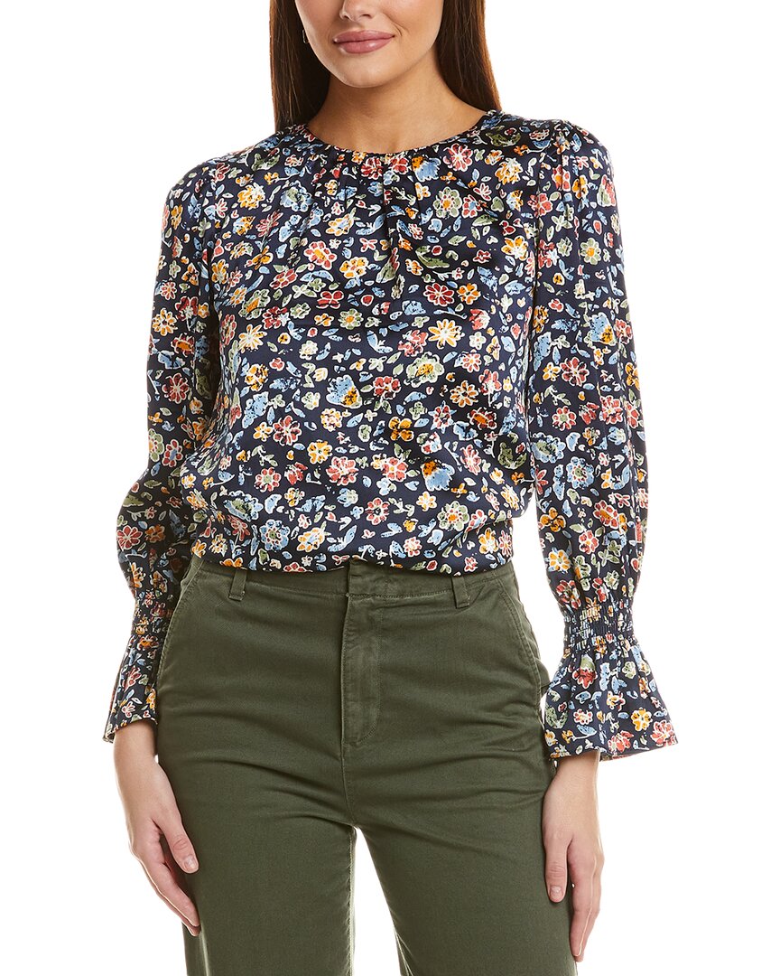 CeCe Блузка со сборчатыми манжетами, синий
CeCe Блузка со сборчатыми манжетами, синий