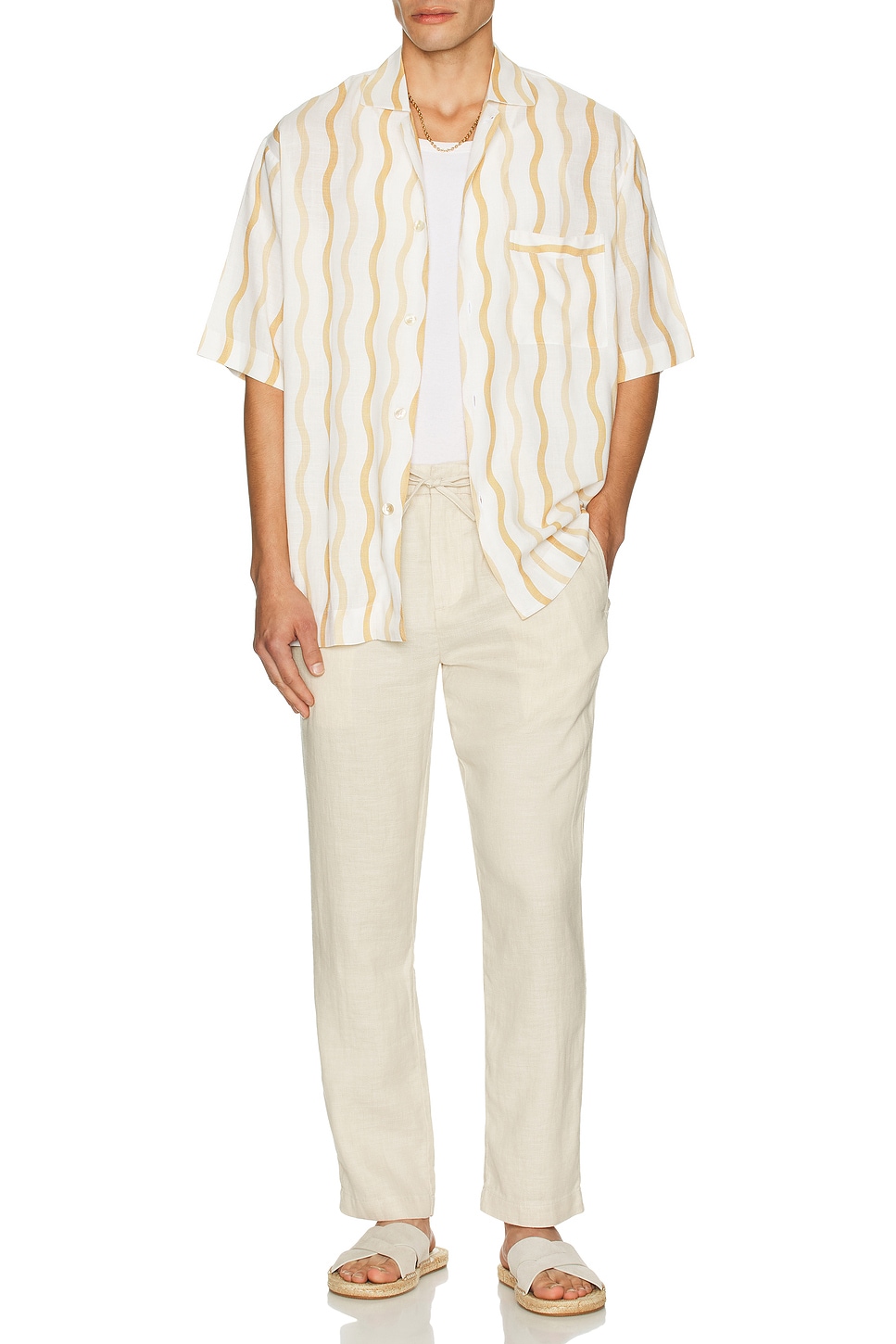 Cassio Pyjama Футболка Shirt Cabana Stripe Print Frescobol Carioca, Ivory & Almond
Cassio Pyjama Футболка Shirt Cabana Stripe Print Frescobol Carioca, Ivory & Almond