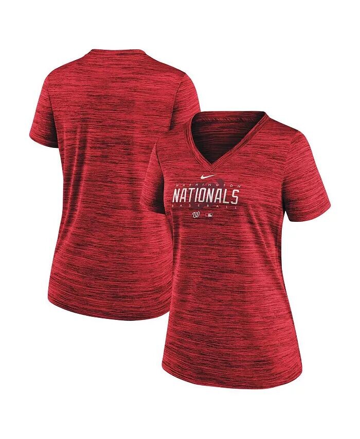 Красная женская футболка Washington Nationals Authentic Collection Velocity Practice Performance с v-образным вырезом Nike
Красная женская футболка Washington Nationals Authentic Collection Velocity Practice Performance с v-образным вырезом Nike
