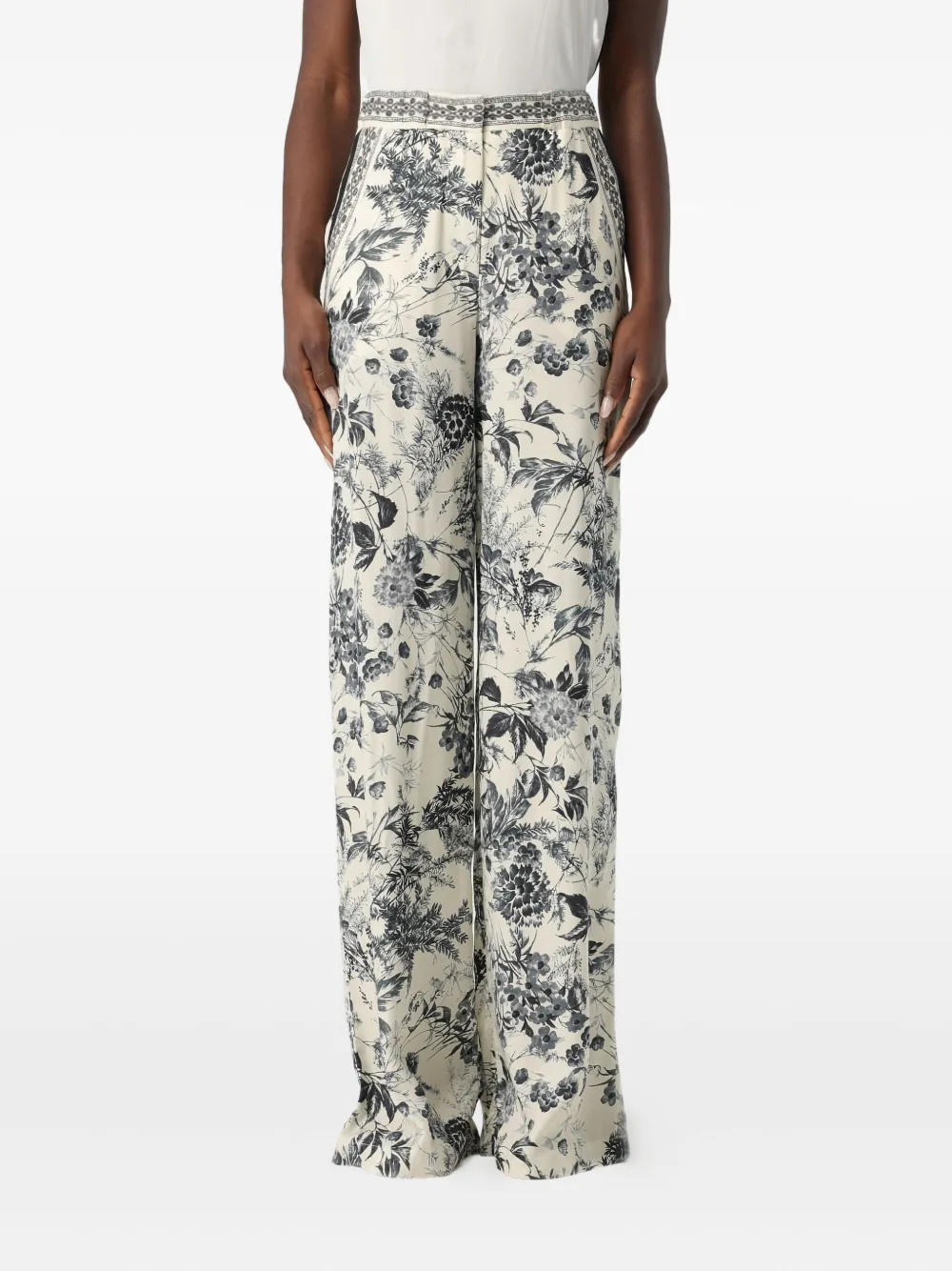Брюки с цветочным принтом SIMONA CORSELLINI, нейтральный
Брюки с цветочным принтом SIMONA CORSELLINI, нейтральный