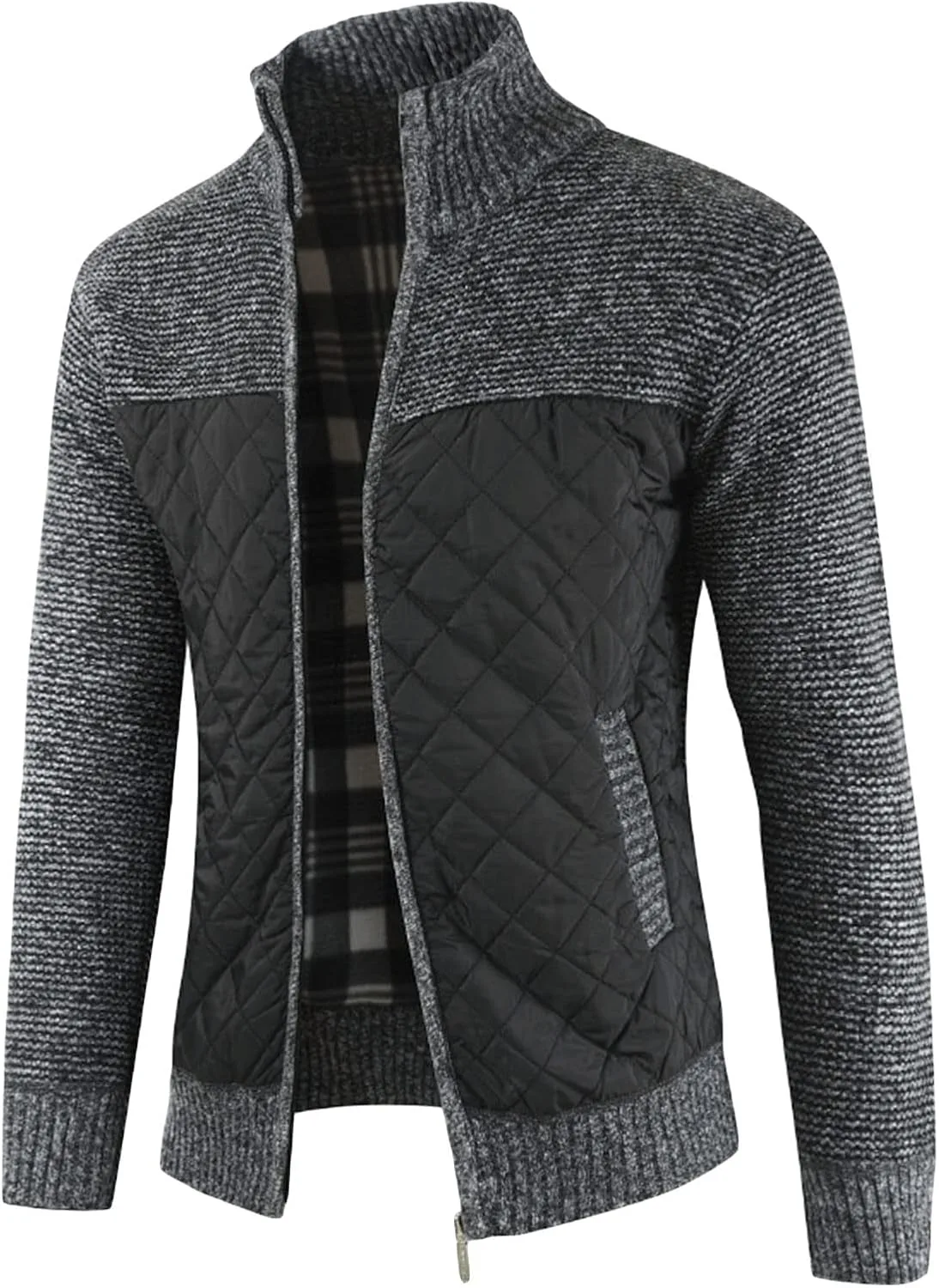 Мужской кардиган с воротником стойкой, полная застежка-молния, вязаный свитер, строгий крой SWJGLITTR
Мужской кардиган с воротником стойкой, полная застежка-молния, вязаный свитер, строгий крой SWJGLITTR