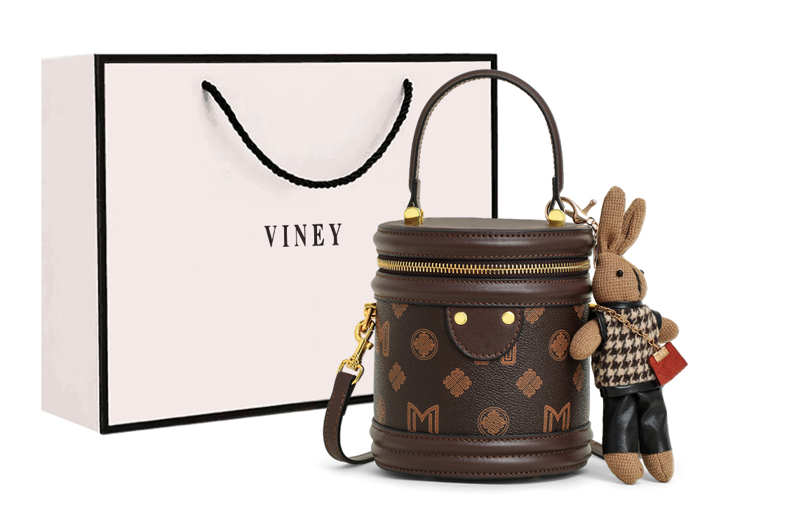 Синтетическая кожаная сумка-ведро через плечо маленького размера женская кофейная VINEY 
Синтетическая кожаная сумка-ведро через плечо маленького размера женская кофейная VINEY