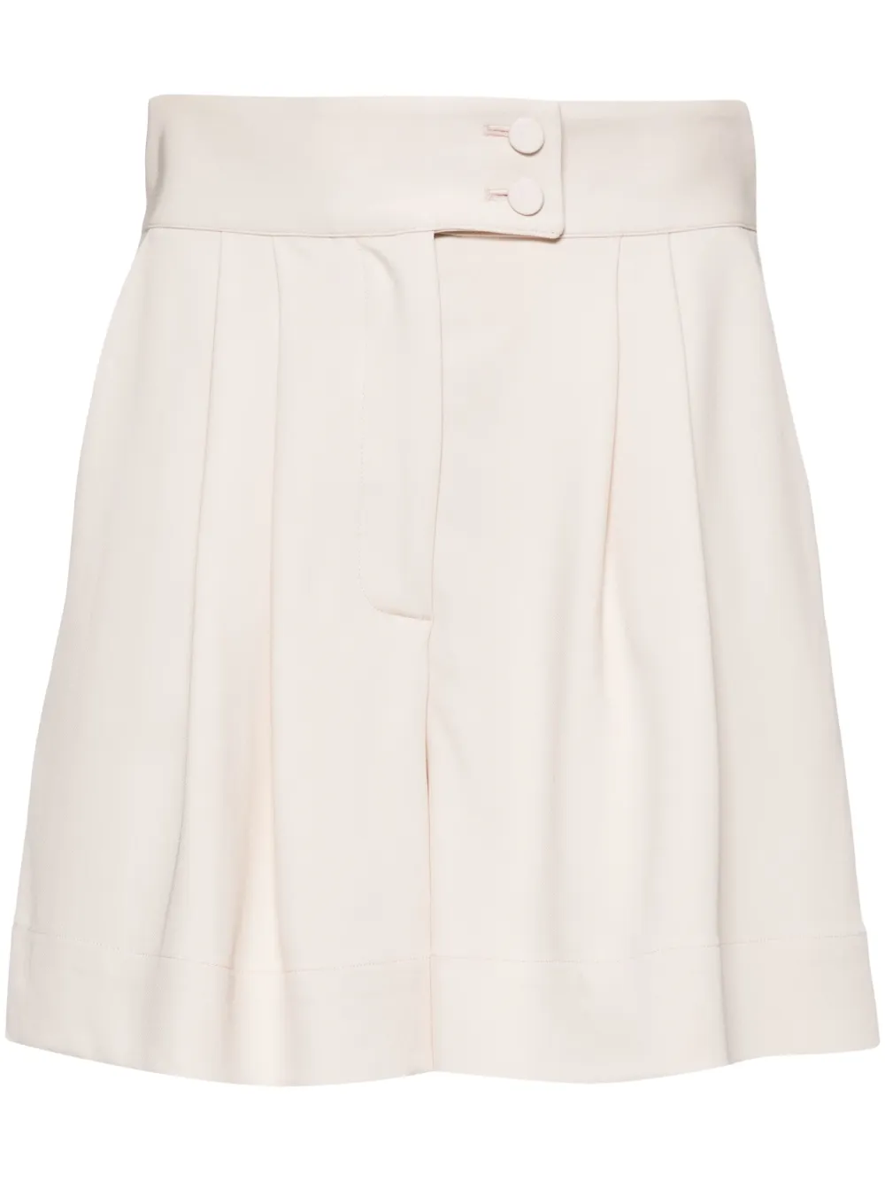 Строгие шорты с завышенной талией и складками STYLAND, нейтральный 
Строгие шорты с завышенной талией и складками STYLAND, нейтральный