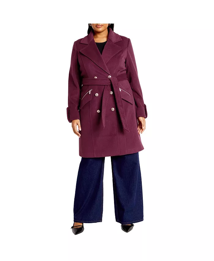 Пальто Gillian больших размеров CITY CHIC, фиолетовый
Пальто Gillian больших размеров CITY CHIC, фиолетовый