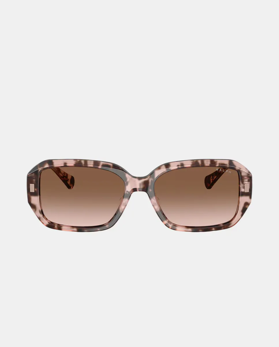 Прямоугольные женские солнцезащитные очки из серого ацетата Ralph by Ralph Lauren, коричневый 
Прямоугольные женские солнцезащитные очки из серого ацетата Ralph by Ralph Lauren, коричневый