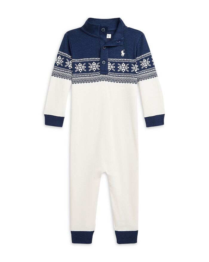 Хлопковый комбинезон из интерлока со снежинками для мальчиков Polo Ralph Lauren — для малышей, мультиколор
Хлопковый комбинезон из интерлока со снежинками для мальчиков Polo Ralph Lauren — для малышей, мультиколор
