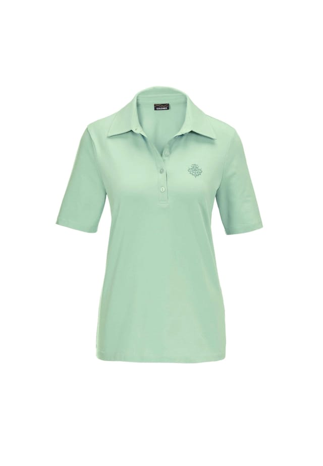 Короткий размер: эластичная удобная рубашка поло Goldner, зеленый 
Короткий размер: эластичная удобная рубашка поло Goldner, зеленый