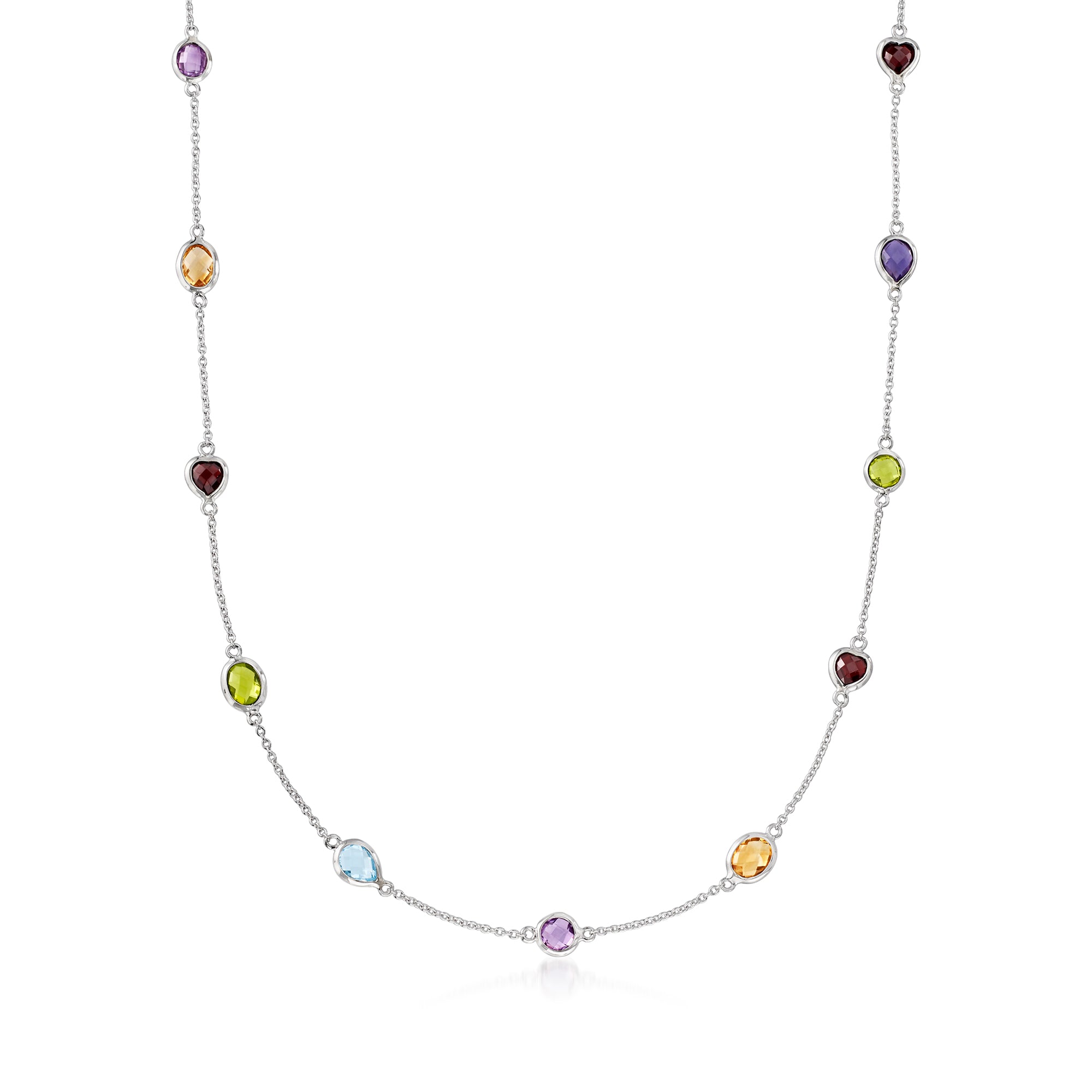 Ожерелье Ross-Simons с несколькими драгоценными камнями из стерлингового серебра Ross-Simons, 36 In
Ожерелье Ross-Simons с несколькими драгоценными камнями из стерлингового серебра Ross-Simons, 36 In