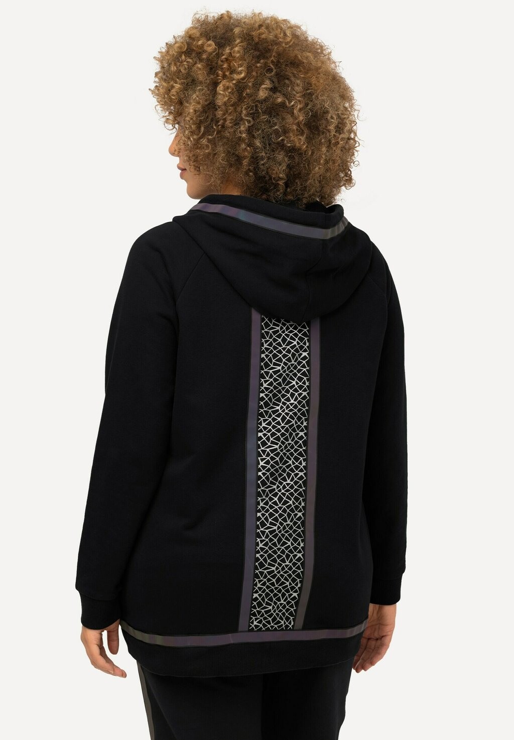 Толстовка на молнии Ulla Popken, черный 
Толстовка на молнии Ulla Popken, черный