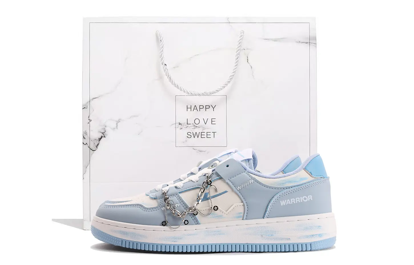 WARRIOR Кроссовки для скейтбординга низкие износостойкие и легкие из искусственной кожи унисекс White Blue
WARRIOR Кроссовки для скейтбординга низкие износостойкие и легкие из искусственной кожи унисекс White Blue