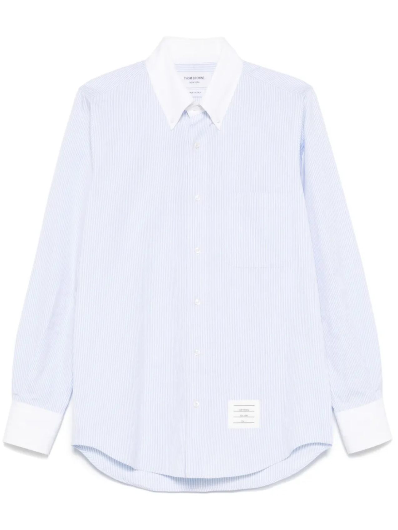 Thom Browne рубашка в полоску, синий
Thom Browne рубашка в полоску, синий