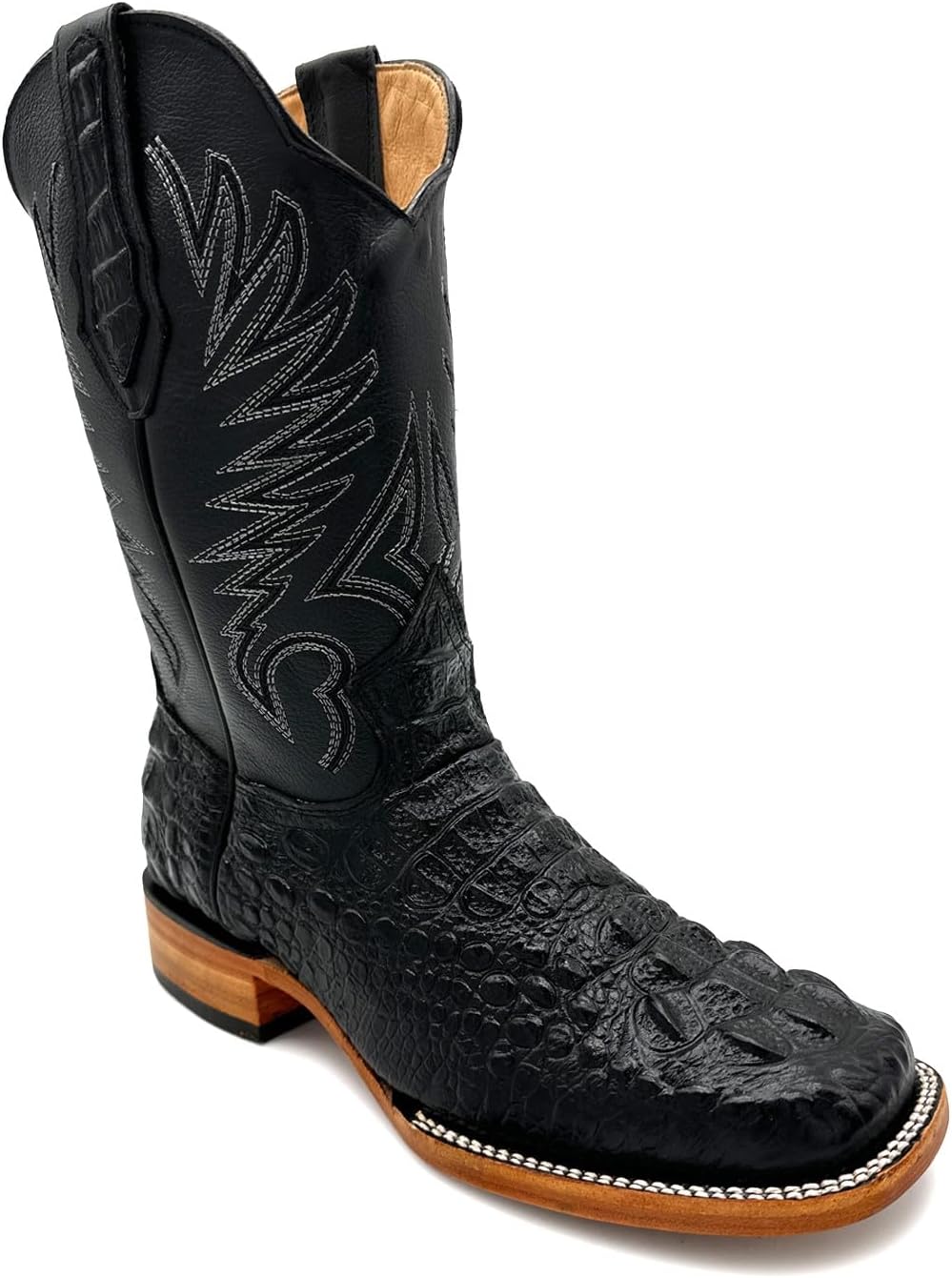 Мужские кожаные ковбойские сапоги Western Shops с квадратным носком, тиснением под крокодила и аллигатора The Western Shops, черный
Мужские кожаные ковбойские сапоги Western Shops с квадратным носком, тиснением под крокодила и аллигатора The Western Shops, черный