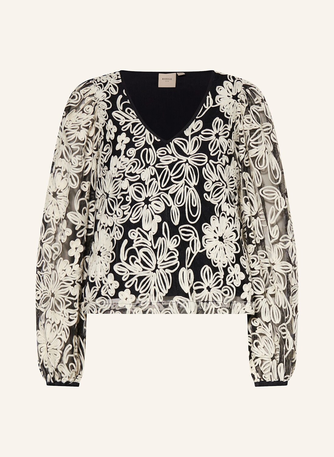 Блузка-рубашка ROUGE VILA, черный/экрю
Блузка-рубашка ROUGE VILA, черный/экрю