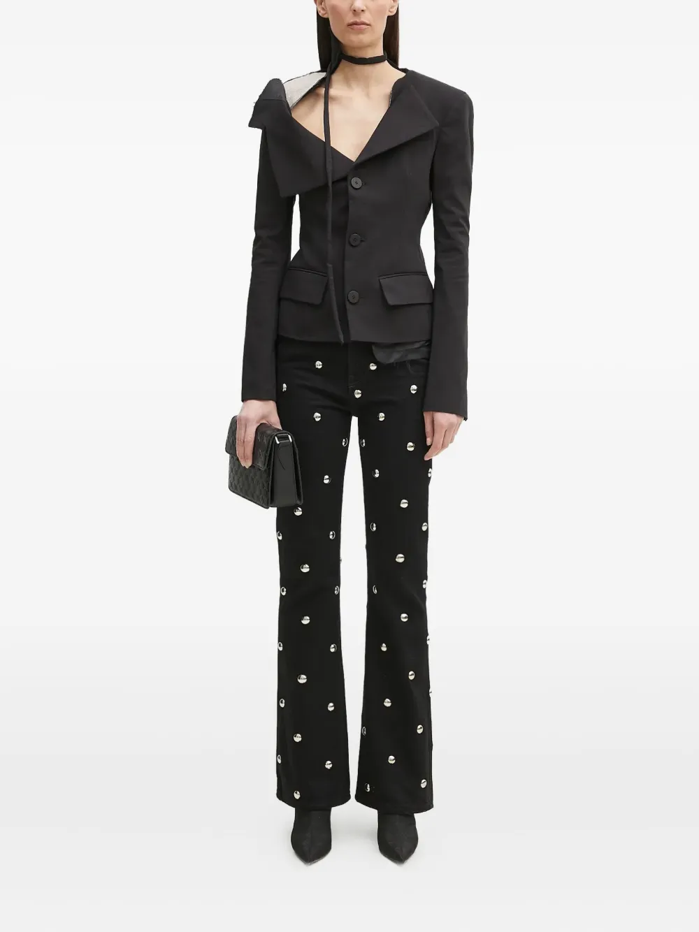 Расклешенные джинсы с декором Fiorucci, черный
Расклешенные джинсы с декором Fiorucci, черный