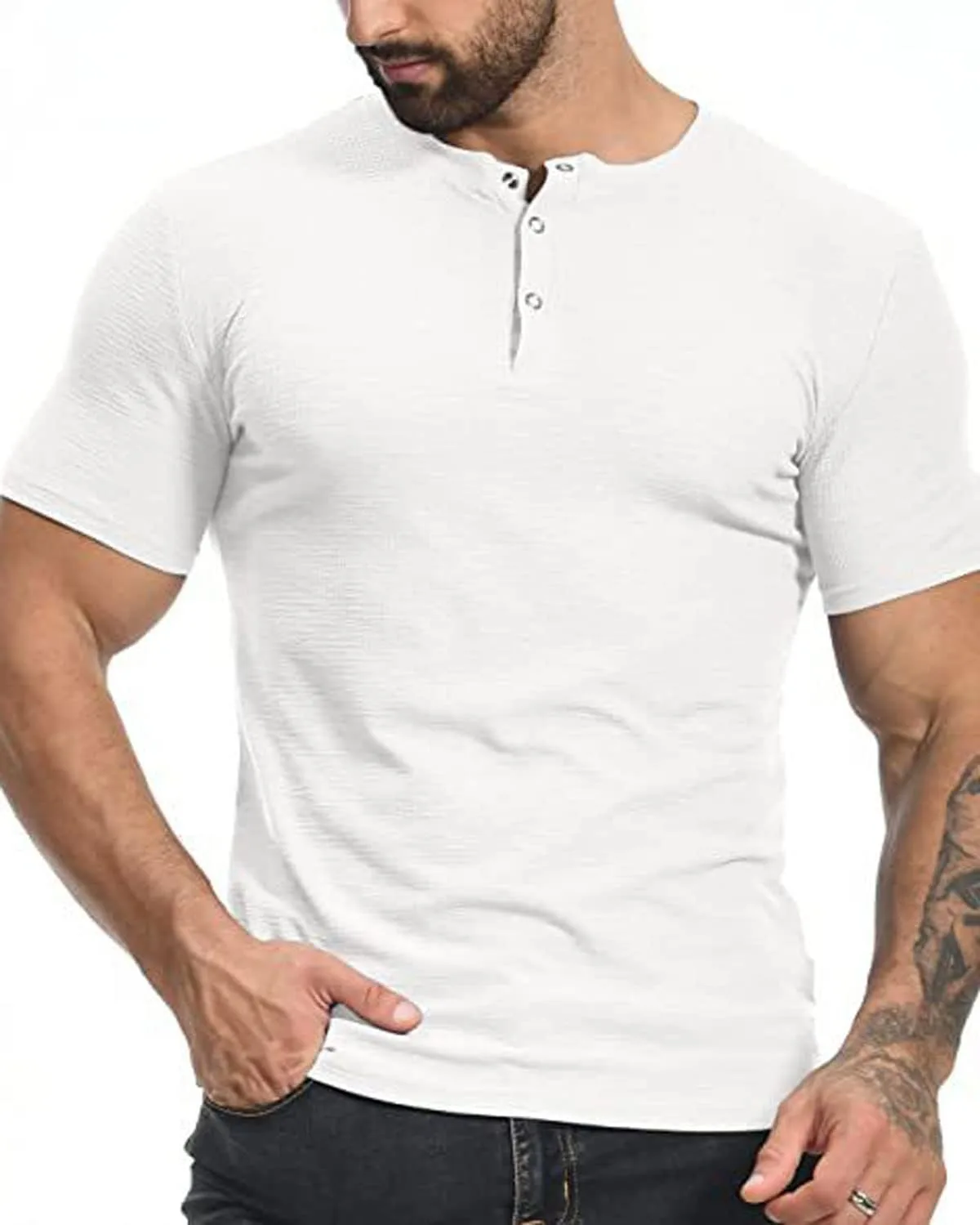 Мужская футболка Henley Slim Fit с коротким рукавом, хлопок, stretch Angbater
Мужская футболка Henley Slim Fit с коротким рукавом, хлопок, stretch Angbater