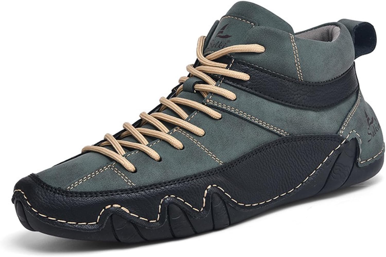 Мужские легкие высокие чукка EGGDK ручной работы - мягкие кожаные ботинки на шнуровке для езды за рулем, походов и прогулок - нескользящие повседневные кроссовки на все сезоны, зеленый
Мужские легкие высокие чукка EGGDK ручной работы - мягкие кожаные ботинки на шнуровке для езды за рулем, походов и прогулок - нескользящие повседневные кроссовки на все сезоны, зеленый