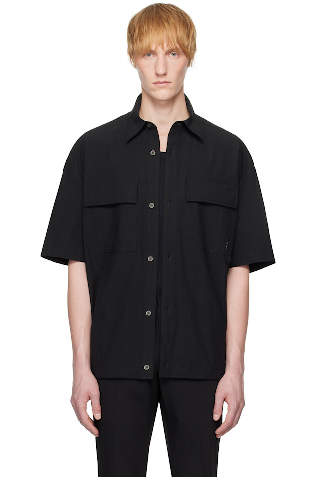 Бэндинг рубашка с коротким рукавом Wooyoungmi, черный
Бэндинг рубашка с коротким рукавом Wooyoungmi, черный