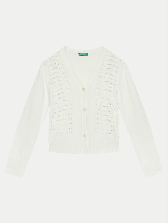 Кардиган стандартного кроя United Colors Of Benetton, белый 
Кардиган стандартного кроя United Colors Of Benetton, белый