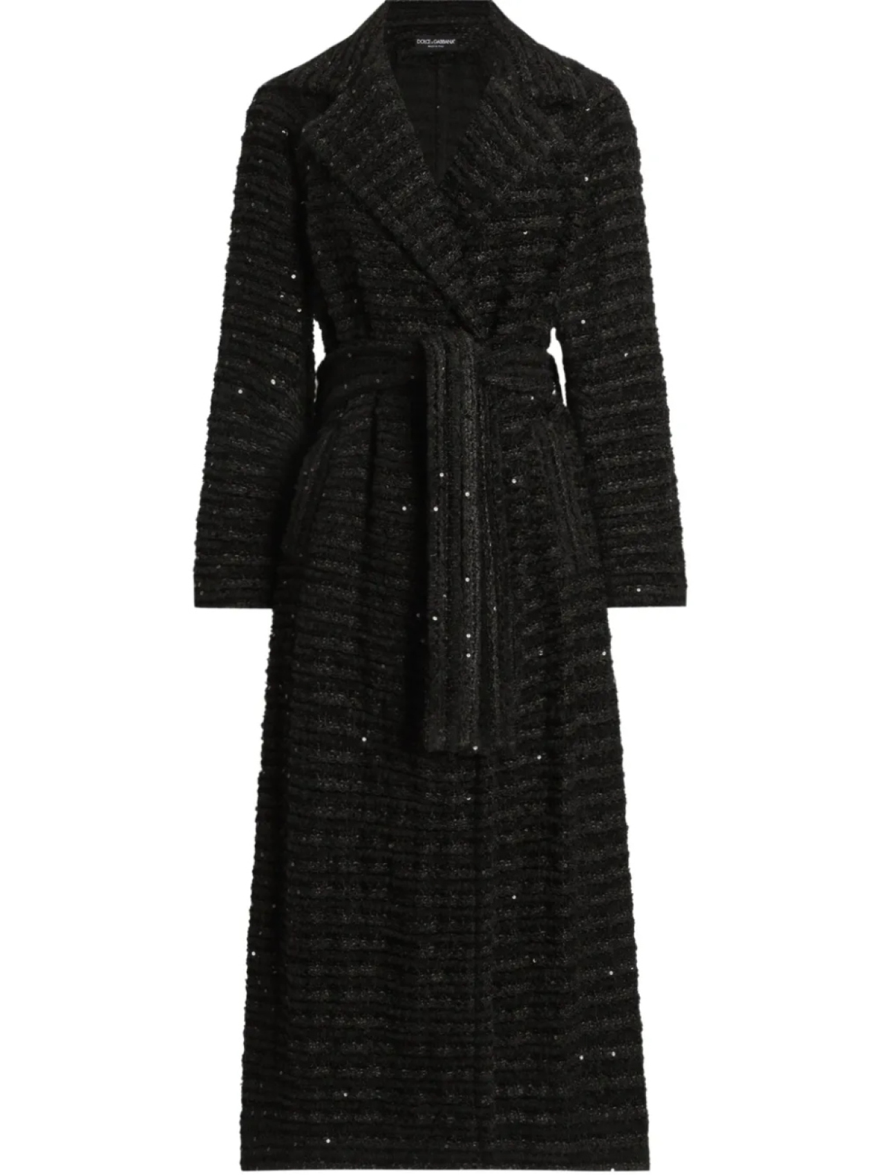 Твидовое пальто Dolce & Gabbana, украшенное пайетками, черный
Твидовое пальто Dolce & Gabbana, украшенное пайетками, черный