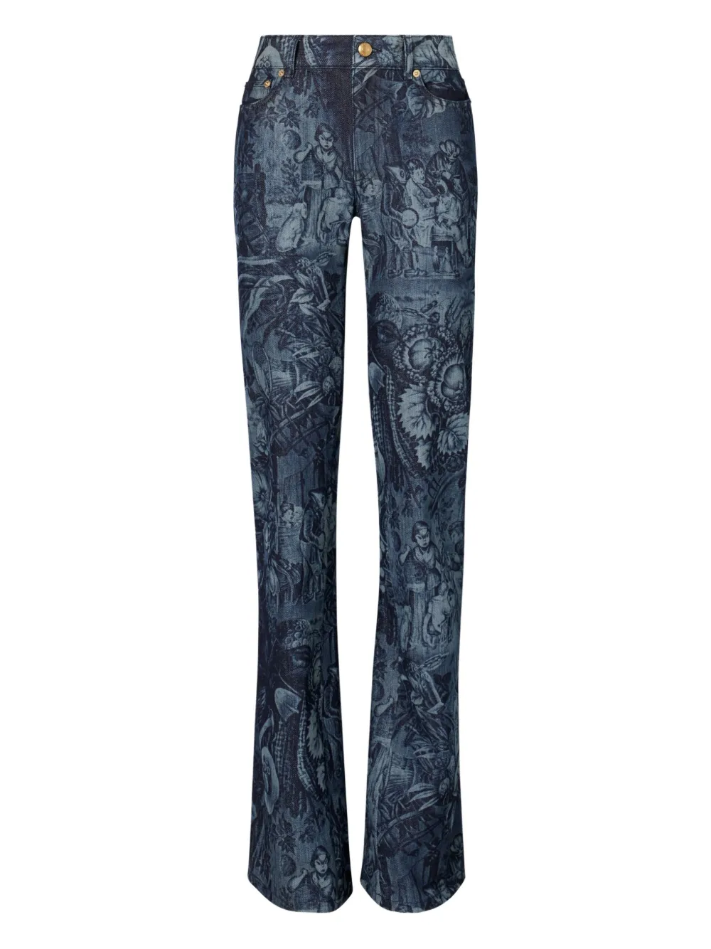 Расклешенные джинсы с узором Tory Burch, синий
Расклешенные джинсы с узором Tory Burch, синий