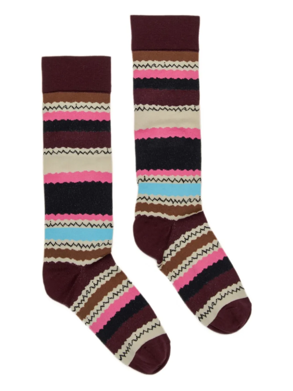 Полосатые носки до колена Marni Kids, коричневый
Полосатые носки до колена Marni Kids, коричневый