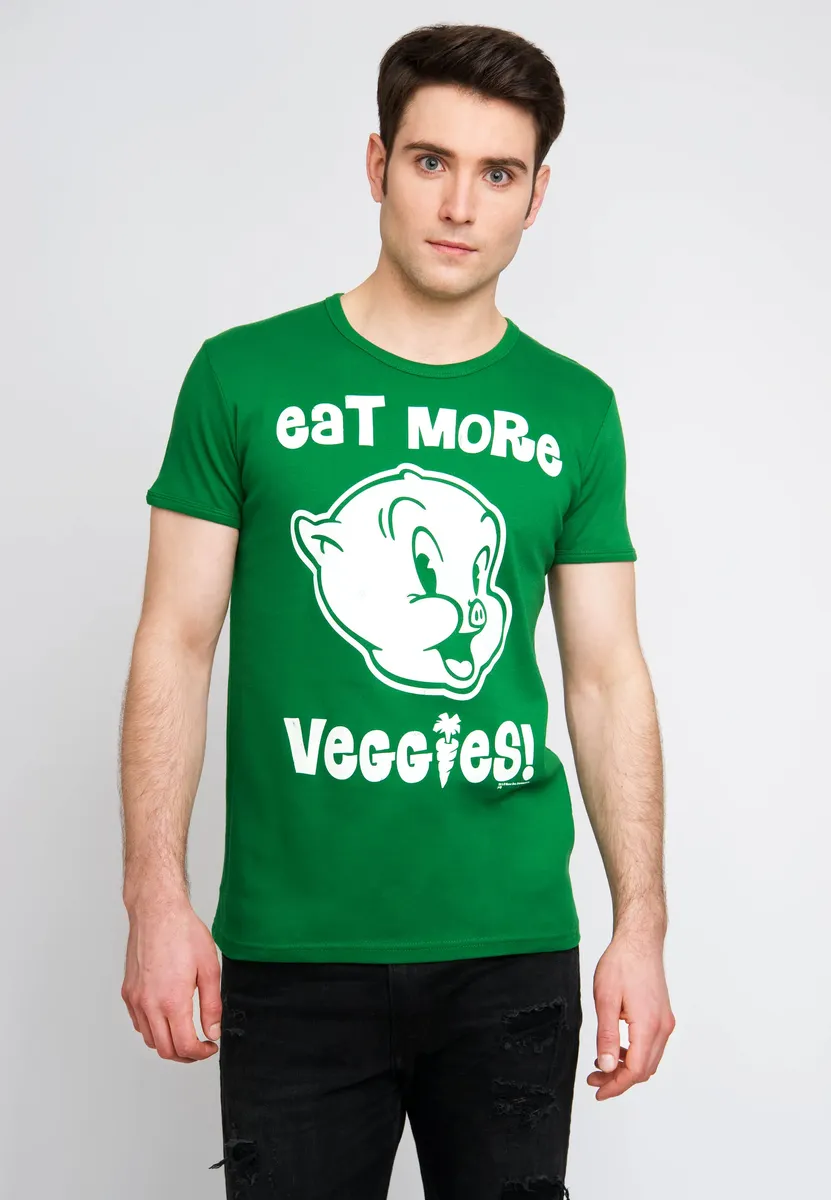 Футболка Logoshirt "Looney Tunes - Eat More Veggies" с принтом "Свинья Дик", цвет Bunt
Футболка Logoshirt "Looney Tunes - Eat More Veggies" с принтом "Свинья Дик", цвет Bunt