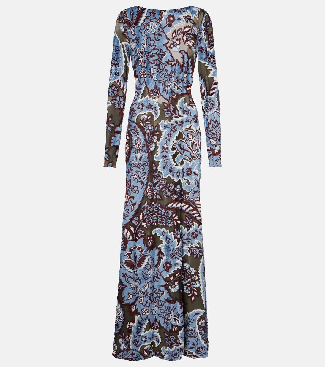 Платье макси из крепового джерси с узором пейсли Etro, цвет multicolour on blue base
Платье макси из крепового джерси с узором пейсли Etro, цвет multicolour on blue base