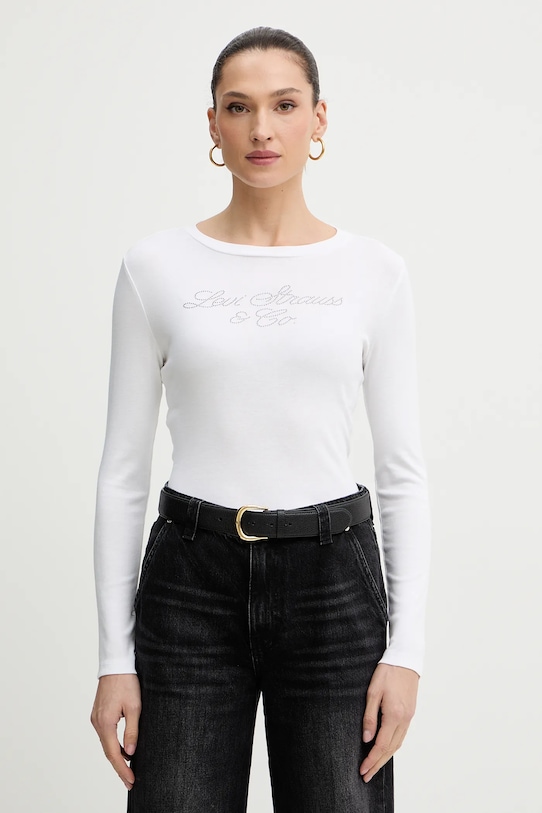 Хлопковый лонгслив Levi's, белый
Хлопковый лонгслив Levi's, белый