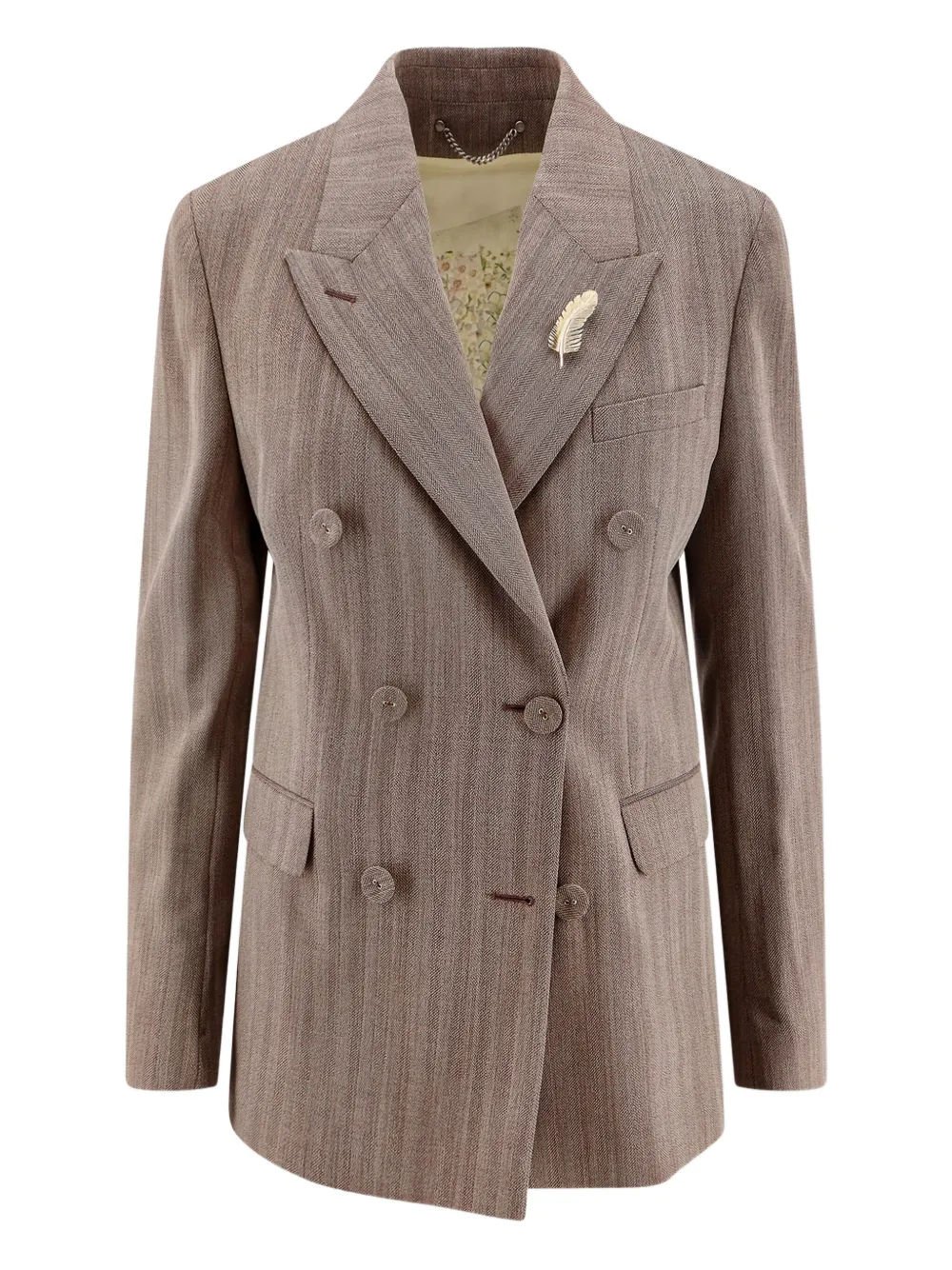 Двубортный пиджак с перьями GOLDEN GOOSE, нейтральный
Двубортный пиджак с перьями GOLDEN GOOSE, нейтральный