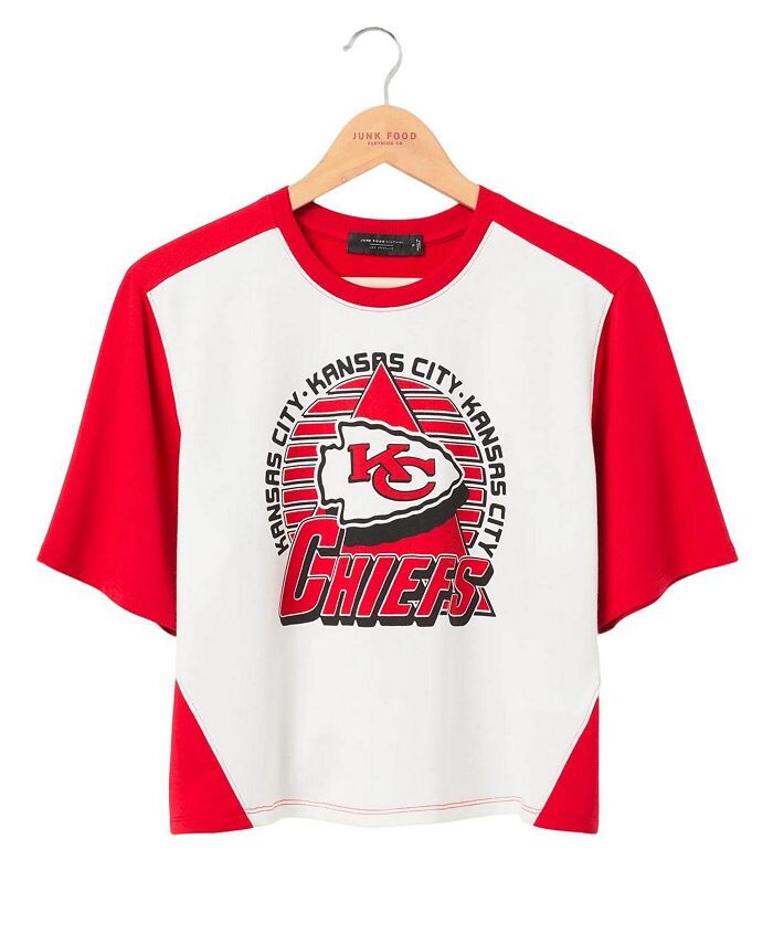 Женская укороченная футболка с цветными блоками NFL Kansas City Chiefs NFL Kansas City Clothing Junk Food Clothing, белый
Женская укороченная футболка с цветными блоками NFL Kansas City Chiefs NFL Kansas City Clothing Junk Food Clothing, белый