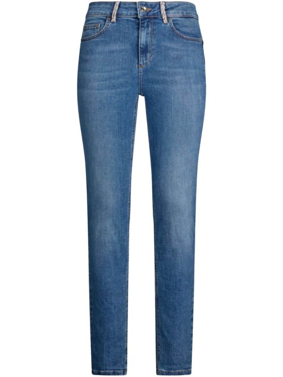 LIU JO Синие узкие джинсы со стразами, синий 
LIU JO Синие узкие джинсы со стразами, синий