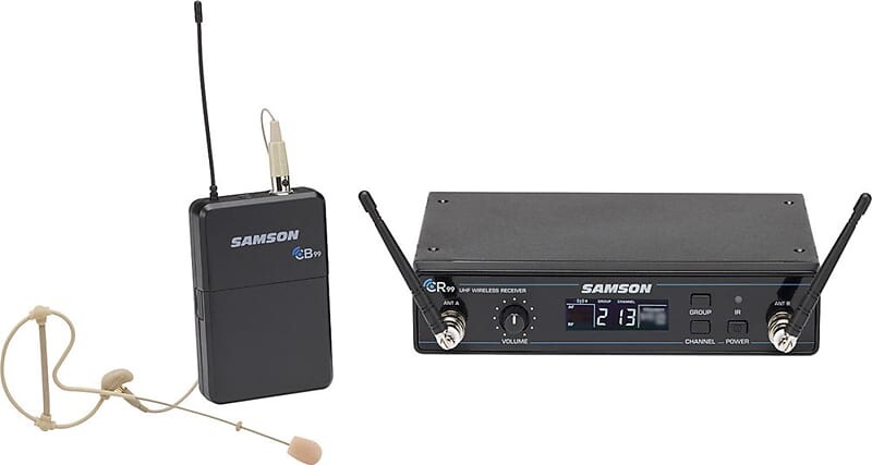 Микрофон Samson Concert 99 Frequency-Agile UHF Wireless Earset Mic System - K Band (470–494 MHz)
Микрофон Samson Concert 99 Frequency-Agile UHF Wireless Earset Mic System - K Band (470–494 MHz)