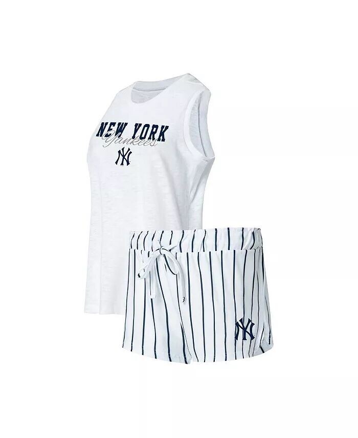 Женский белый комплект для сна New York Yankees Reel в полоску: майка и шорты Concepts Sport
Женский белый комплект для сна New York Yankees Reel в полоску: майка и шорты Concepts Sport