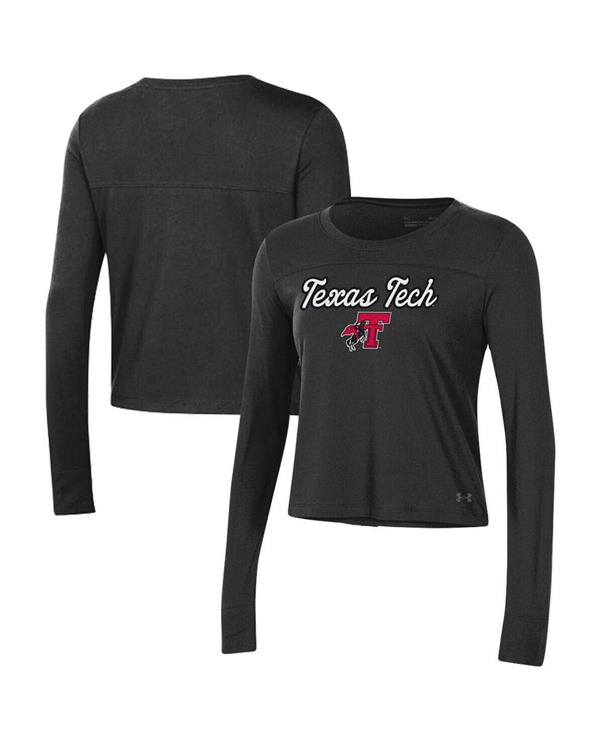 Женская черная укороченная футболка с длинным рукавом Texas Tech Red Raiders Vault Under Armour, черный
Женская черная укороченная футболка с длинным рукавом Texas Tech Red Raiders Vault Under Armour, черный