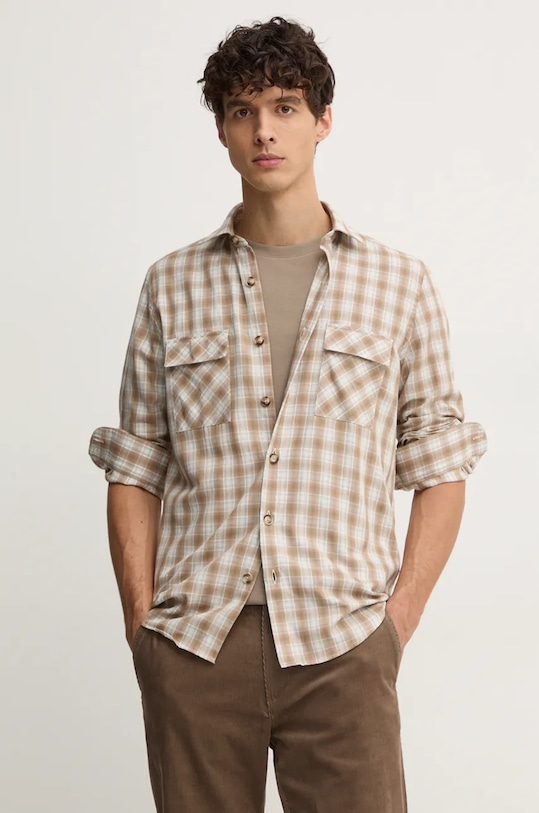 Хлопковая рубашка Liu Jo, бежевый 
Хлопковая рубашка Liu Jo, бежевый