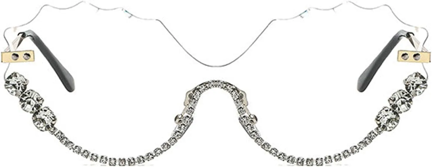 Willochra Модные солнцезащитные очки «кошачий глаз» с бриллиантами для женщин, без оправы, со стразами, полуободковые, для вечеринок, с блестками, 2pcs-pink&clear
Willochra Модные солнцезащитные очки «кошачий глаз» с бриллиантами для женщин, без оправы, со стразами, полуободковые, для вечеринок, с блестками, 2pcs-pink&clear