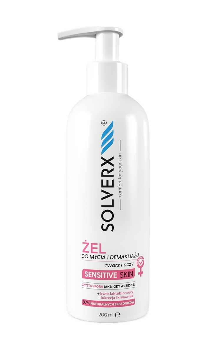 Гель для умывания лица Solverx Sensitive Skin, 200 мл
Гель для умывания лица Solverx Sensitive Skin, 200 мл