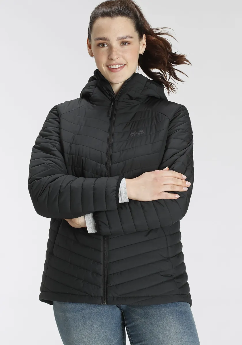 Стеганая куртка Jack Wolfskin "NUBEENA", с капюшоном, водоотталкивающая, ветронепроницаемая, дышащая и согревающая, черный
Стеганая куртка Jack Wolfskin "NUBEENA", с капюшоном, водоотталкивающая, ветронепроницаемая, дышащая и согревающая, черный