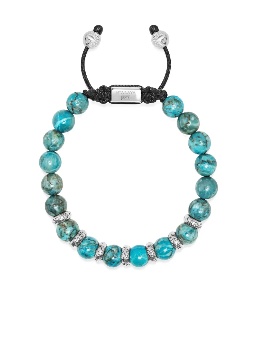 Браслет из бусин Nialaya Jewelry, серебяный
Браслет из бусин Nialaya Jewelry, серебяный