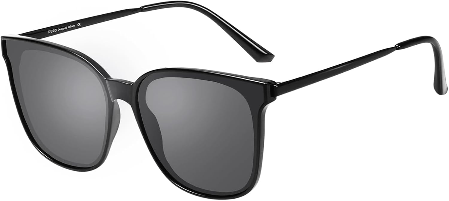 Женские солнцезащитные очки DUCO Oversized Polarized Sunglasses Trendy Mirrored Shades Retro Round Vintage Light Weight UV400 Sun Glasses W016, 03- Black Frame Grey Lens
Женские солнцезащитные очки DUCO Oversized Polarized Sunglasses Trendy Mirrored Shades Retro Round Vintage Light Weight UV400 Sun Glasses W016, 03- Black Frame Grey Lens