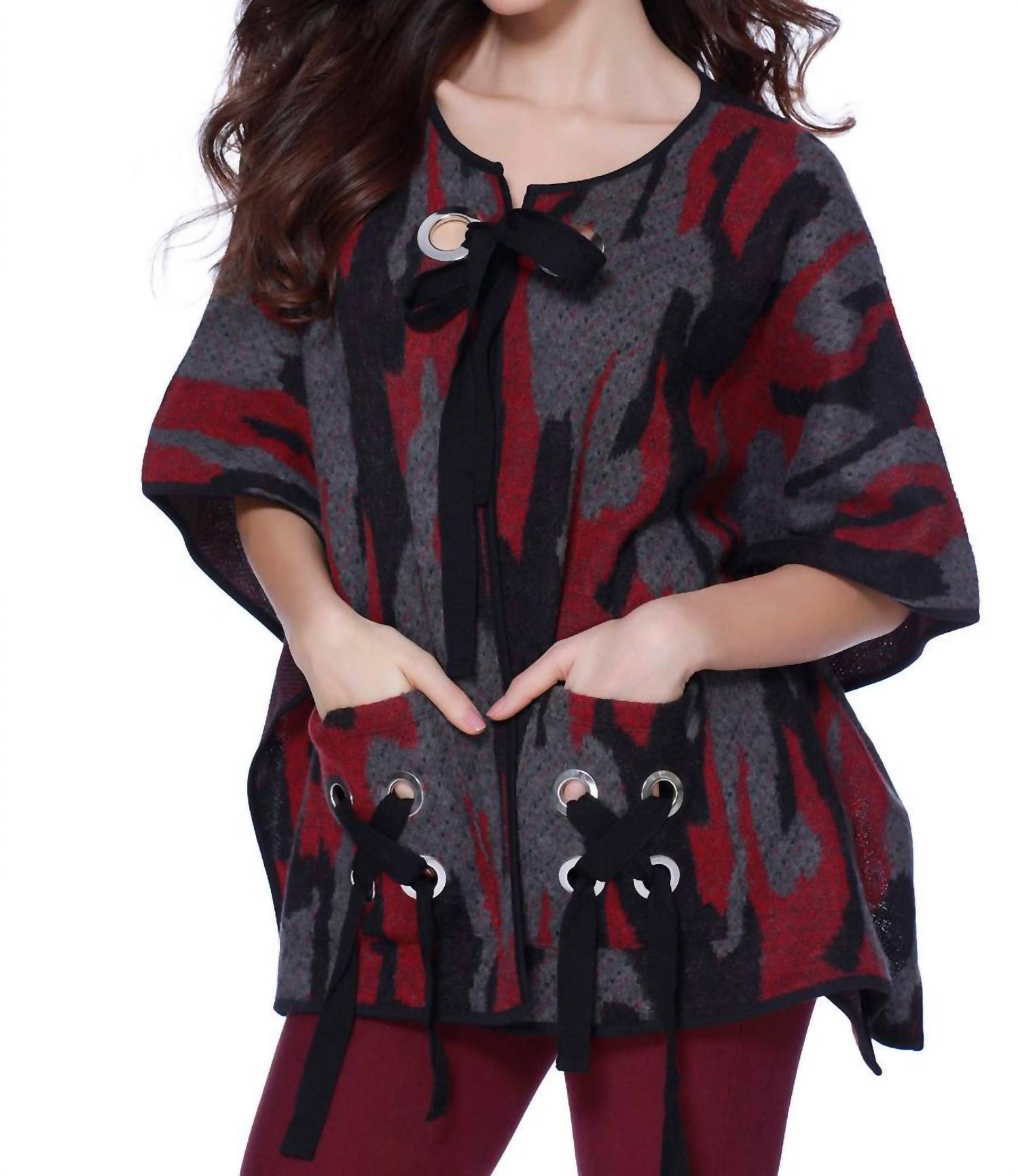 Райдер Пончо со шнуровкой в винном цвете French kyss, Wine
Райдер Пончо со шнуровкой в винном цвете French kyss, Wine