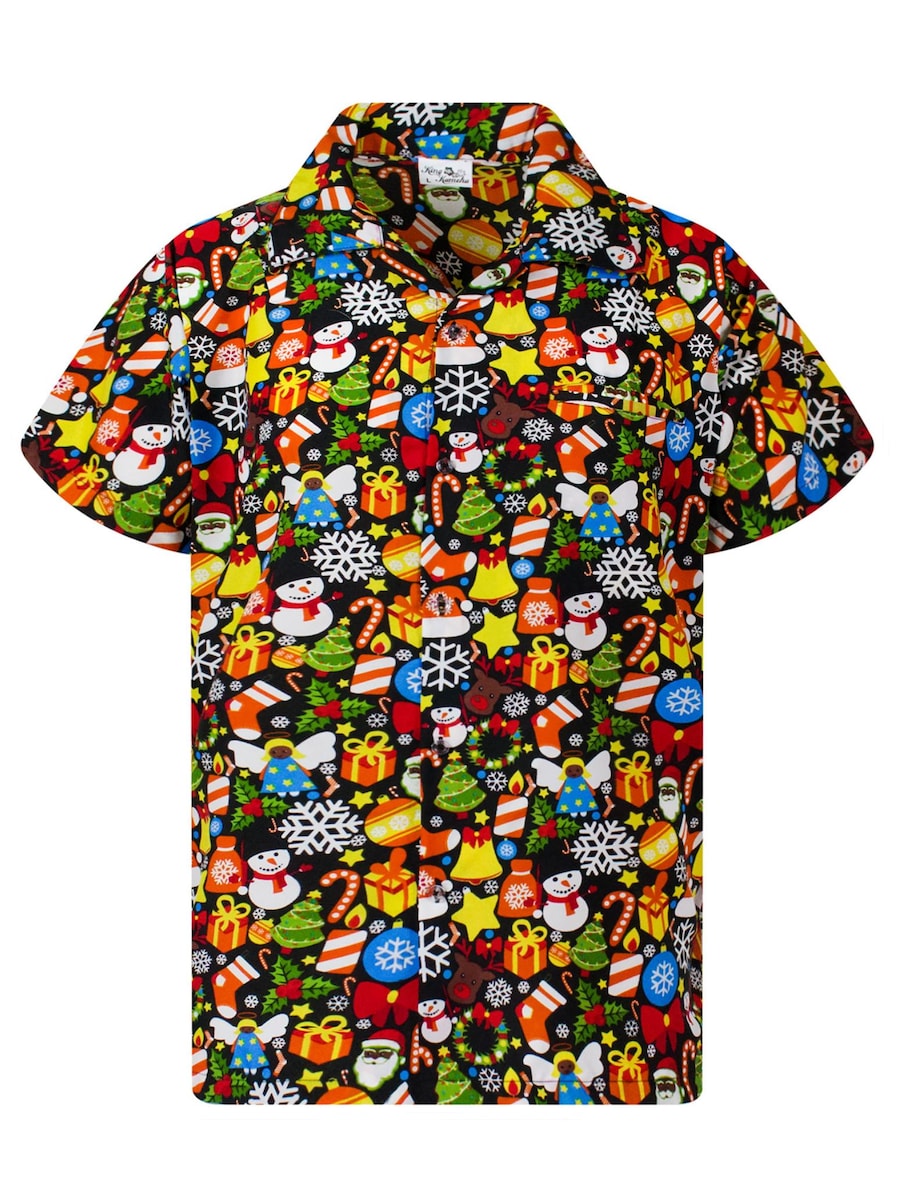 Рубашка на пуговицах классического кроя King Kameha Christmas Allover, черный
Рубашка на пуговицах классического кроя King Kameha Christmas Allover, черный