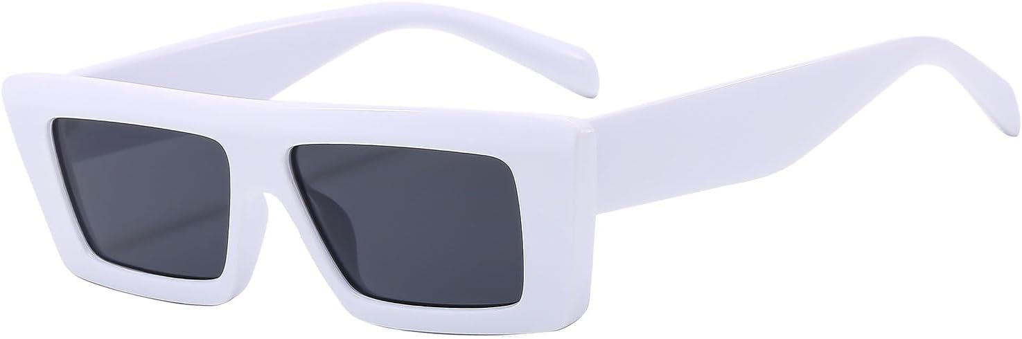 Винтажные солнцезащитные очки YAMEIZE с плоским верхом и прямоугольной формой - классические маленькие очки 90-х годов для женщин и мужчин с защитой UV400 для активного отдыха, White Grey
Винтажные солнцезащитные очки YAMEIZE с плоским верхом и прямоугольной формой - классические маленькие очки 90-х годов для женщин и мужчин с защитой UV400 для активного отдыха, White Grey