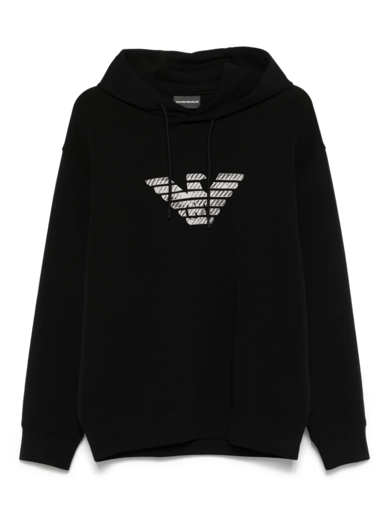 Худи с вышитым логотипом Emporio Armani, черный
Худи с вышитым логотипом Emporio Armani, черный